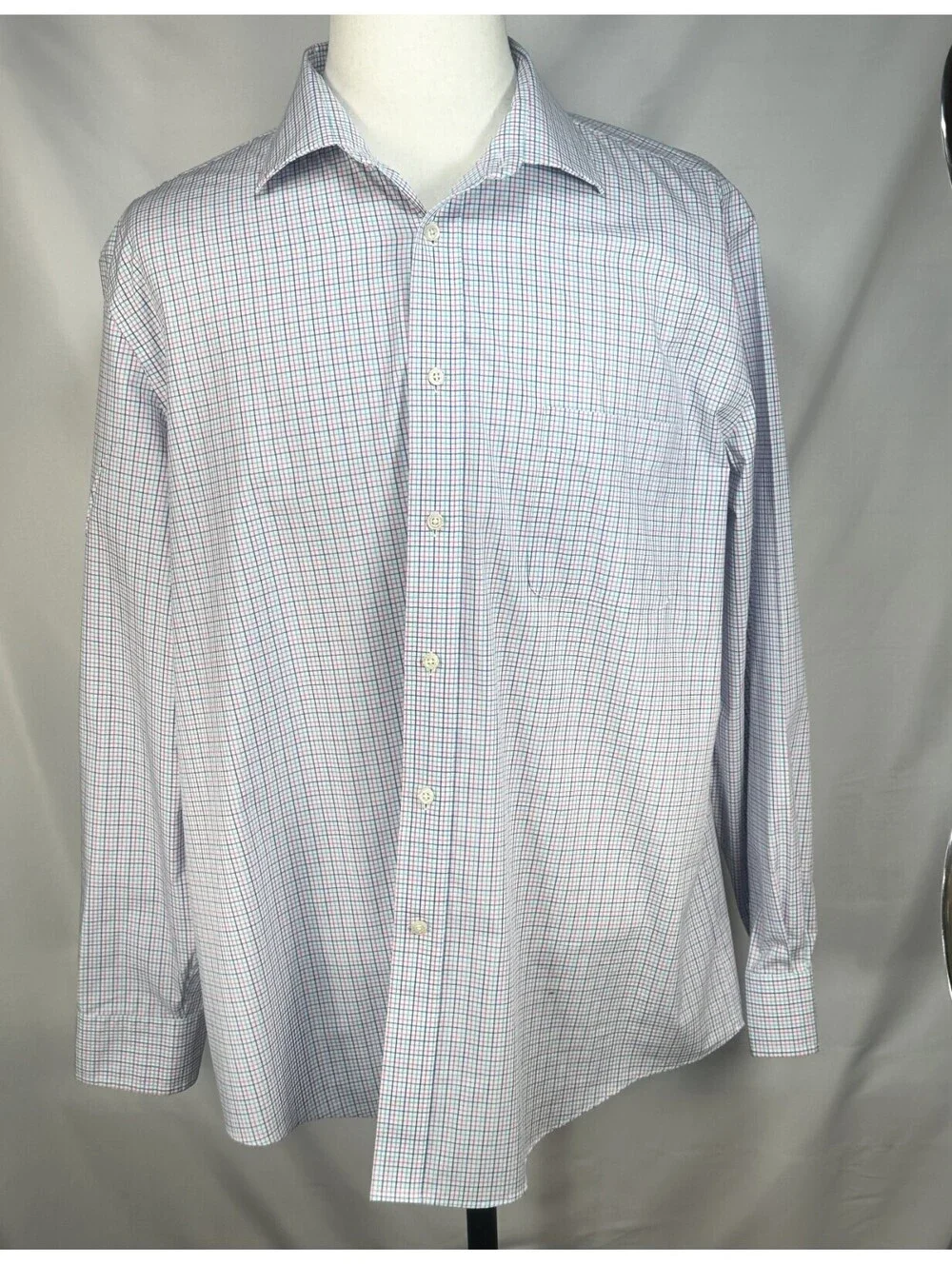 Lauren Ralph Regular Stretch Check Cotton Button Up Mens XL